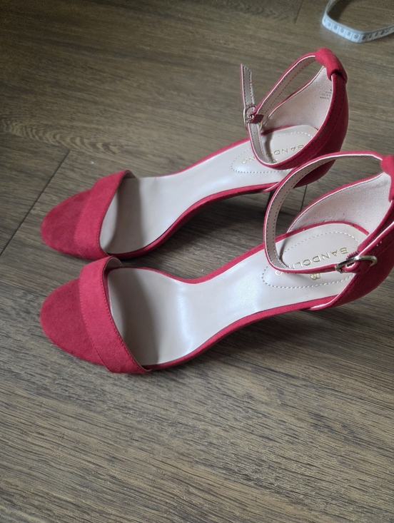 Bandolino Shoes - Bandolino Red Open-Toe Ankle-Strap Heels